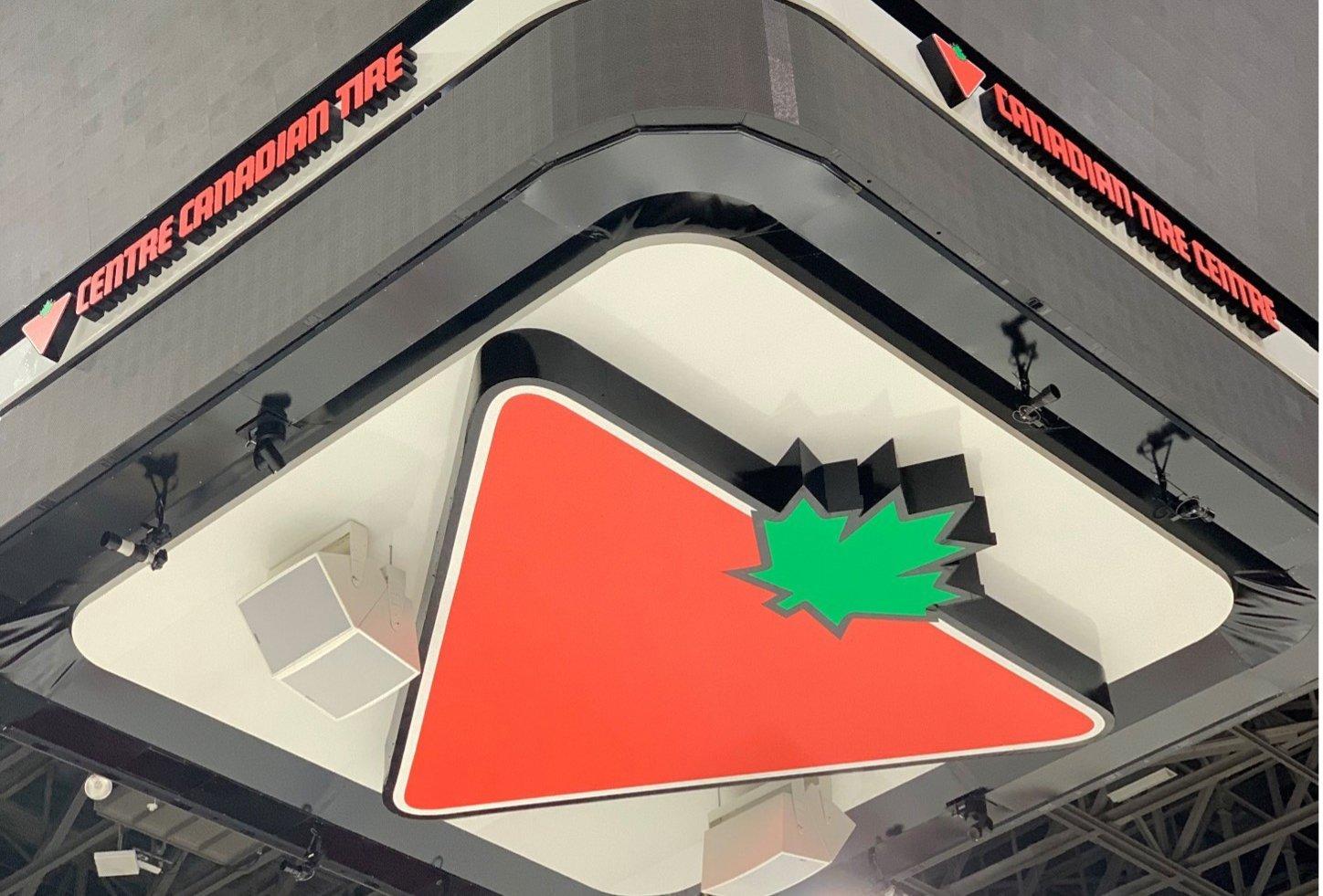 Canadian Tire logo in the Canadian Tire Centre